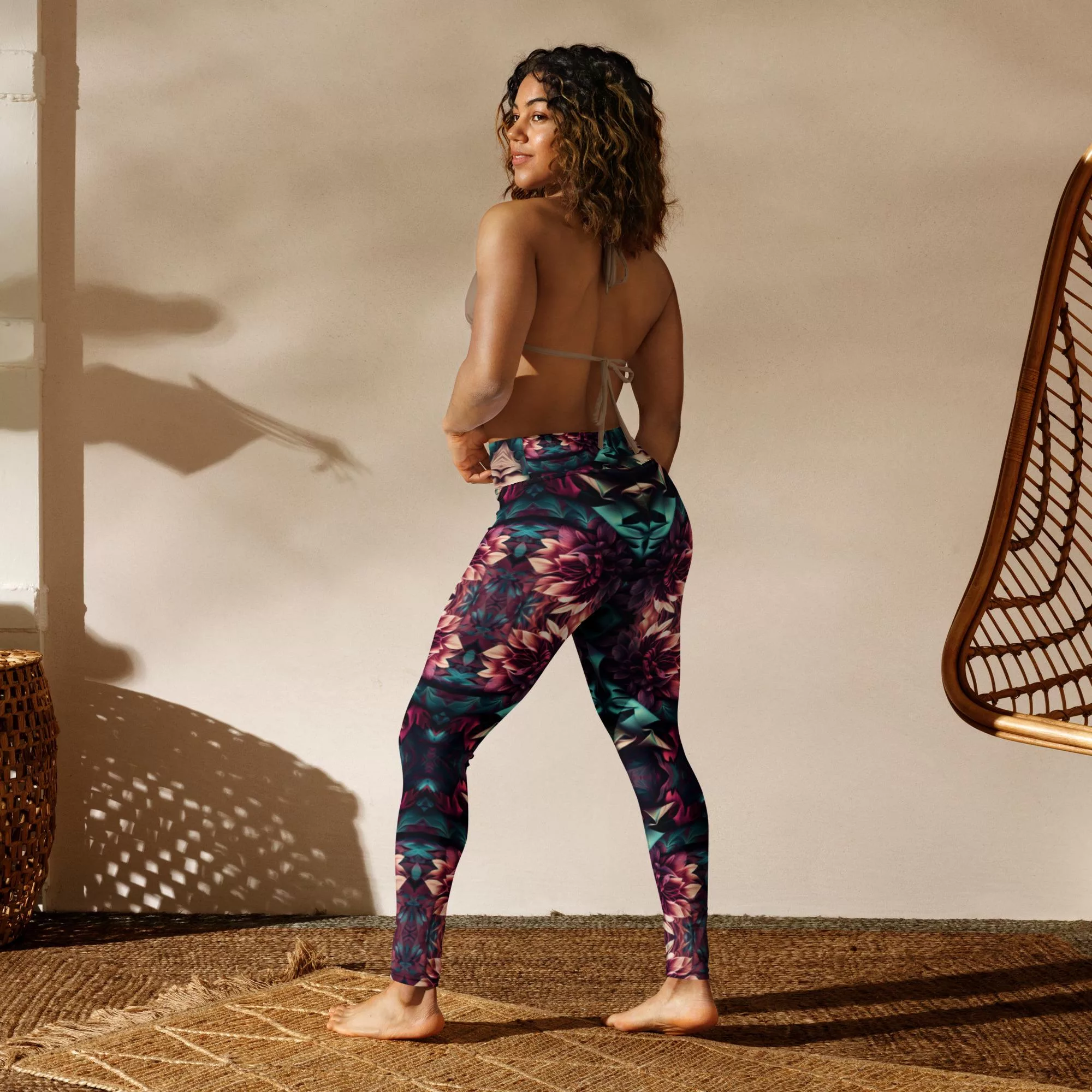 Leggings de yoga - Flores - Image 5