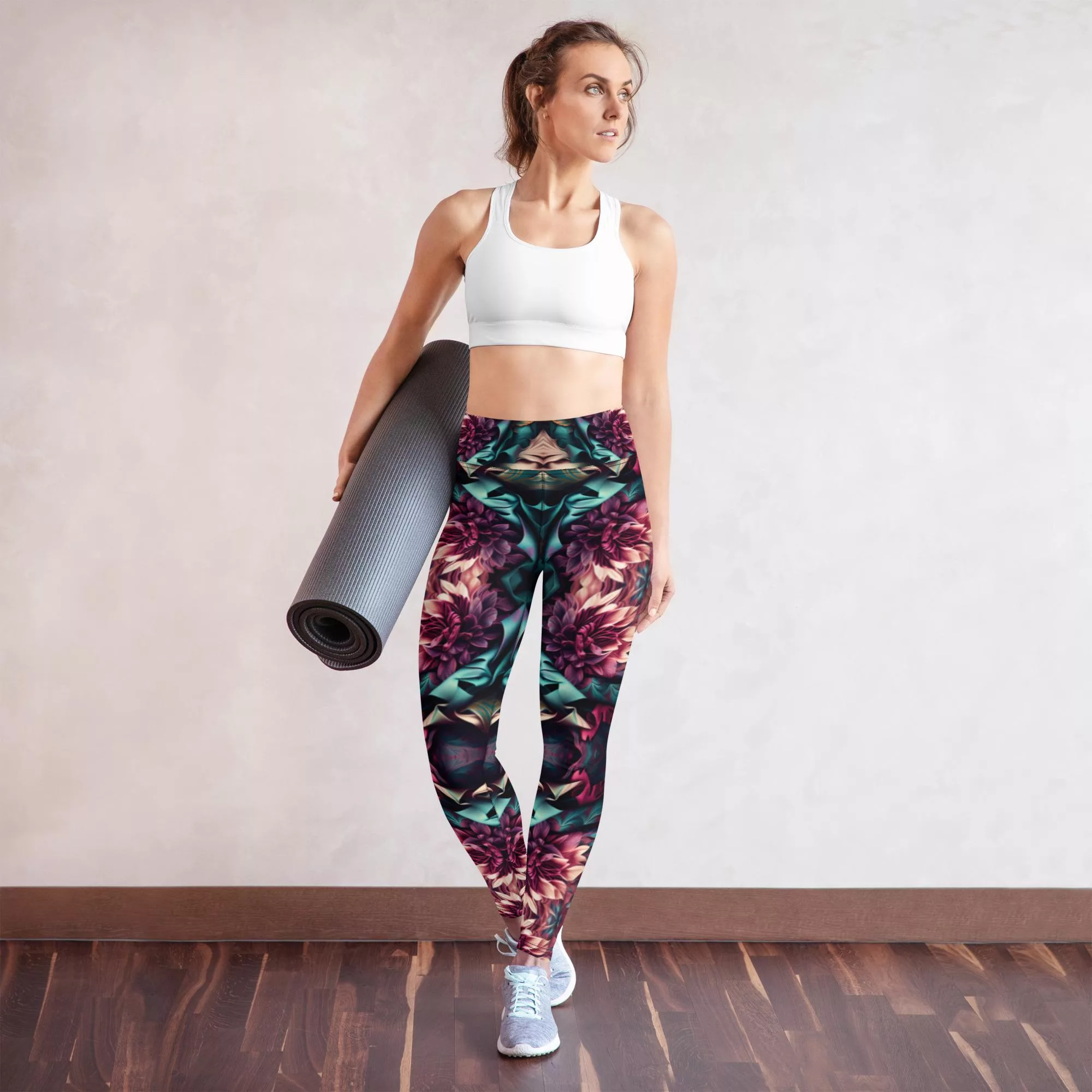 Leggings de yoga - Flores - Image 3