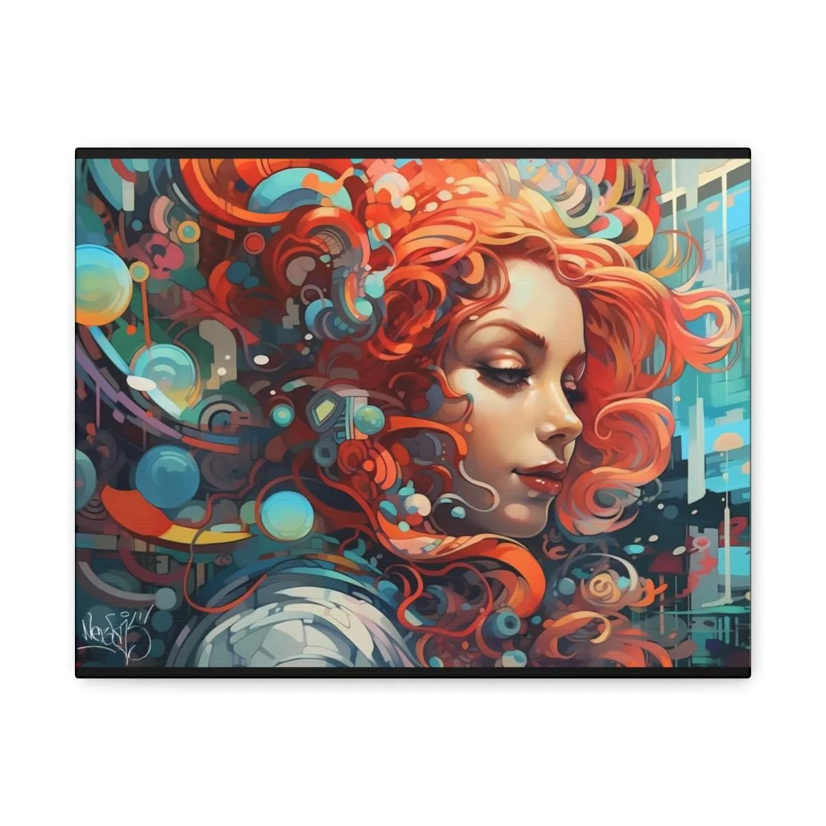 Bubble Girl - Lienzo Mate, Estirado, 1.25" - Image 11