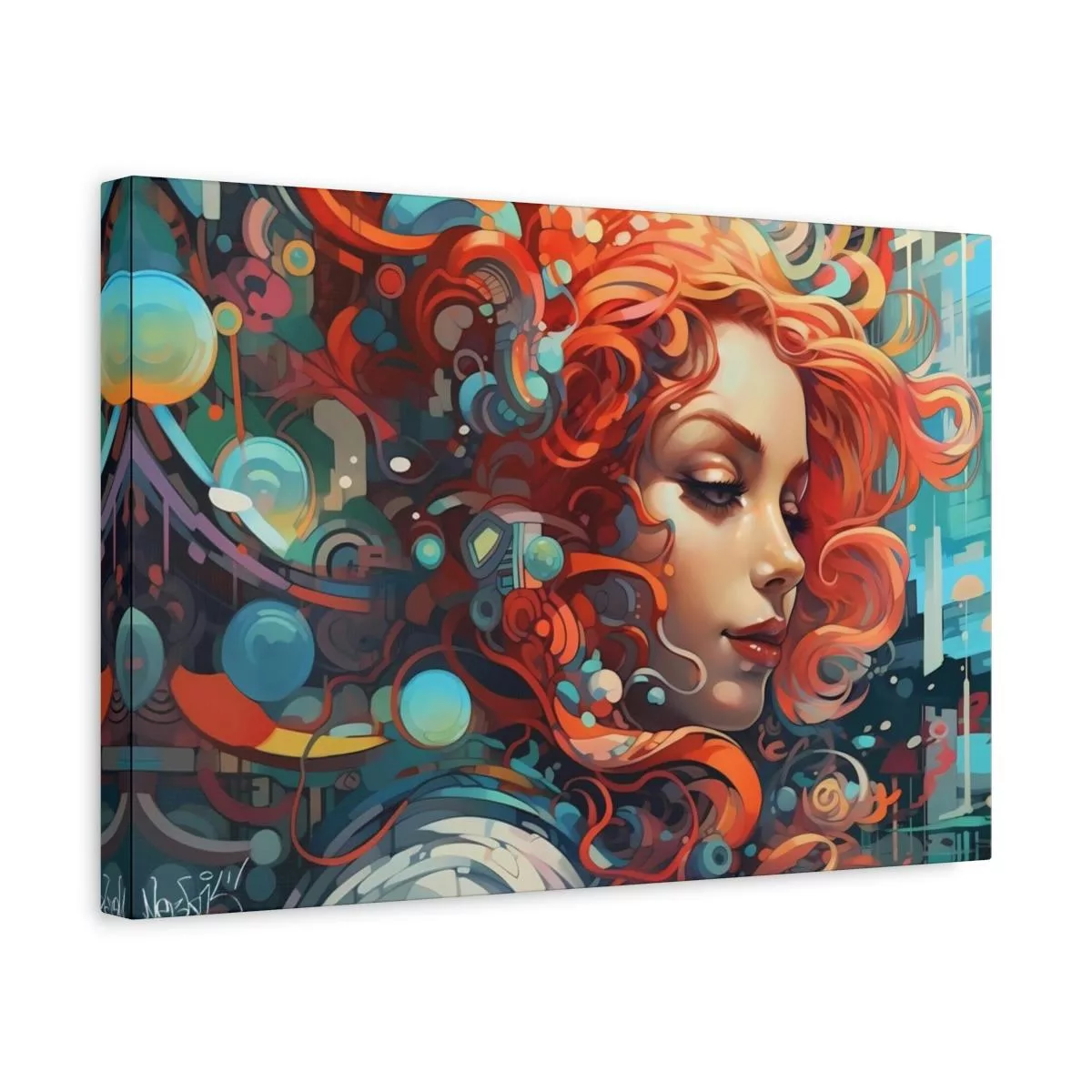 Bubble Girl - Lienzo Mate, Estirado, 1.25" - Image 22