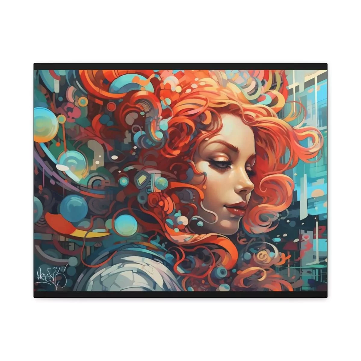 Bubble Girl - Lienzo Mate, Estirado, 1.25" - Image 26