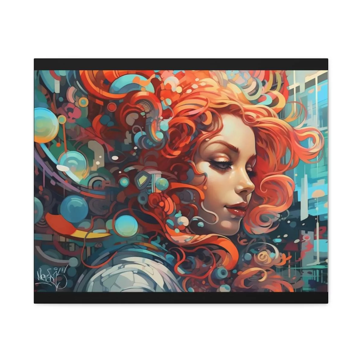 Bubble Girl - Lienzo Mate, Estirado, 1.25" - Image 41