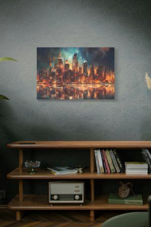 City Skyline - Lienzo Mate, Estirado, 1.25"