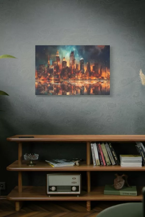 City Skyline - Lienzo Mate, Estirado, 1.25"