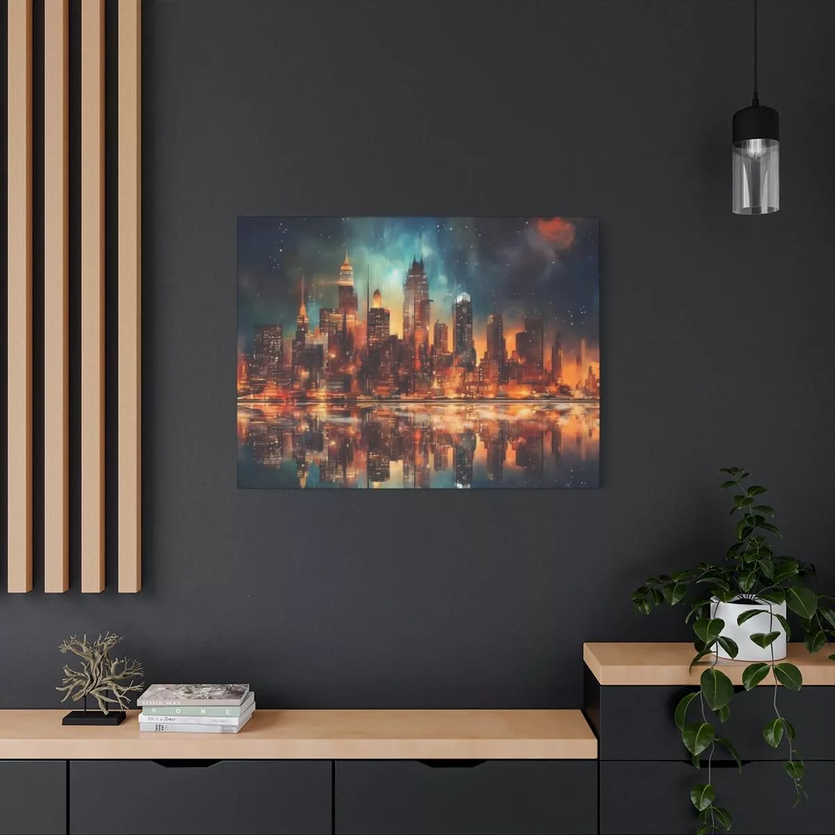 City Skyline - Lienzo Mate, Estirado, 1.25" - Image 4