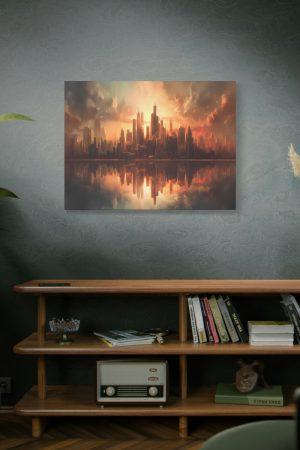 Golden City - Lienzo Mate, Estirado, 1.25"