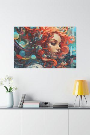 Bubble Girl - Lienzo Mate, Estirado, 1.25"