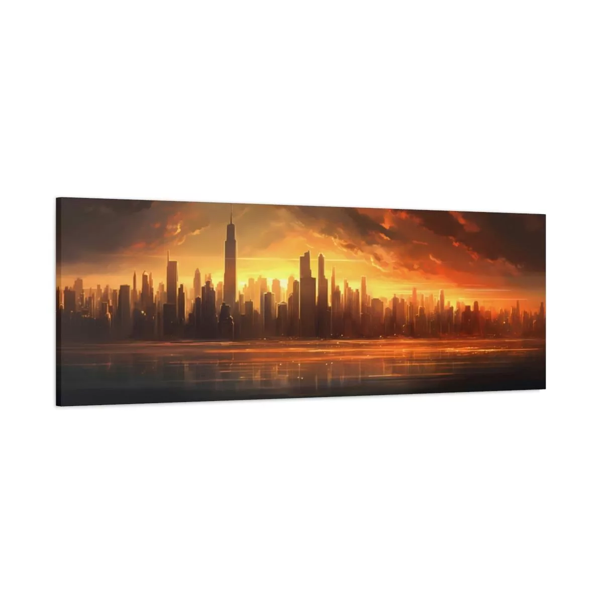 Sunset City - Largo - Lienzo Mate, Estirado, 1.25" - Image 3