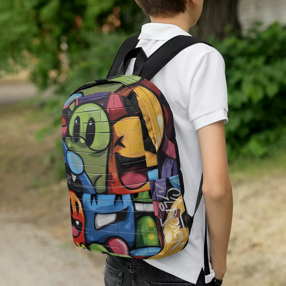 Mochila Graffiti Caras - Image 4