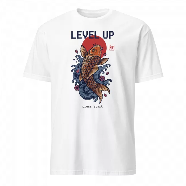 Camiseta Level Up Carp — Carpa Koi Saltando
