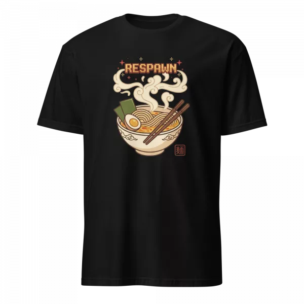 Camiseta Respawn Ramen — Bowl Humeante Gamer