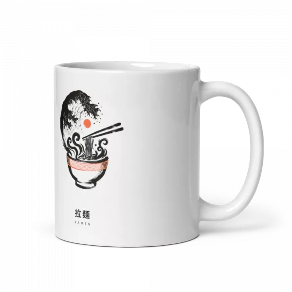 Ramen Great Wave Ink Art Coffee Mug