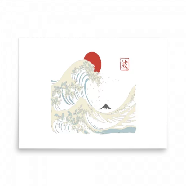 Sumi-e Great Wave Ink Art Poster